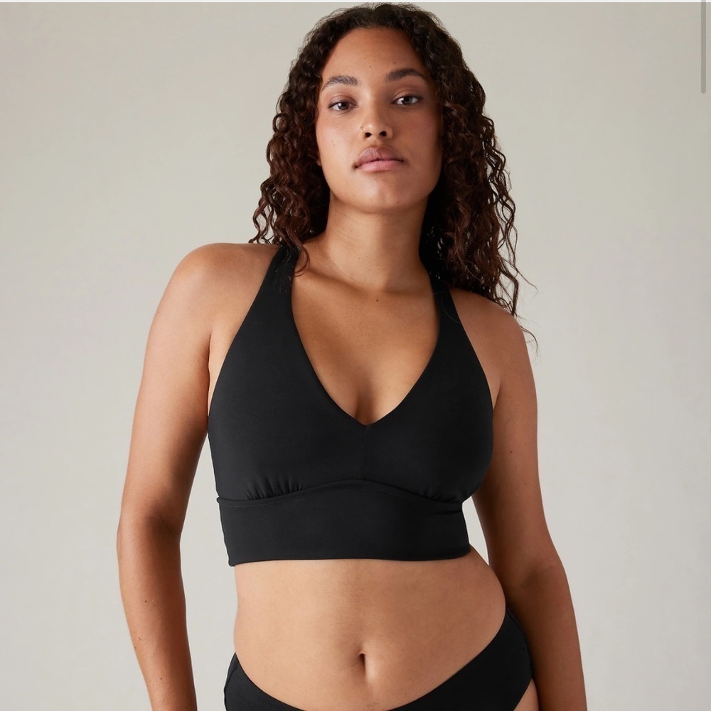 NWT! Athleta Black Plunge Bikini Top D-DD - Multiple